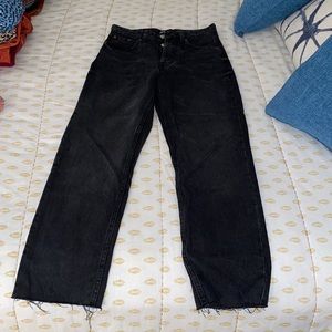 ZARA black straight leg jeans